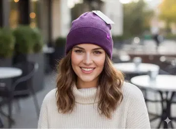 Nike 퍼플 니트 모자 그라데이션