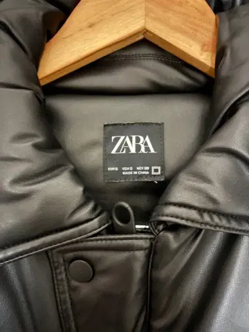 ZARA 인조 가죽 봄버 자켓 M