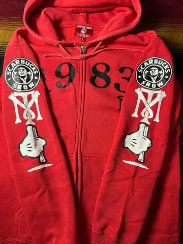 afterbase 집업 후드티 scarface 패러디 L 사이즈