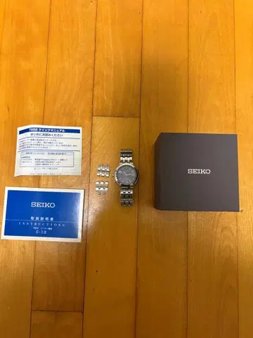 SEIKO 솔라 손목시계 네이비