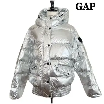 GAP 헤비 웨이트 실버 메탈릭 숏 다운 자켓 S