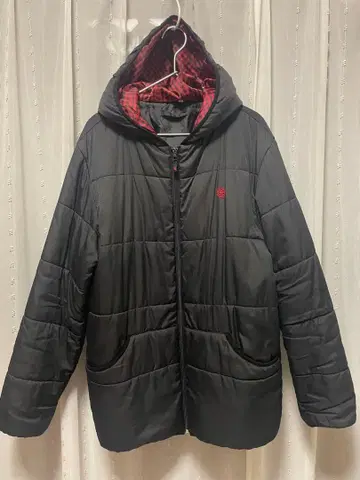 ELEMENT 엘리먼트 후드 블랙 다운 점퍼 XL 블랙 자켓