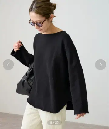 FRAMeWORK 코튼 리오셀 보트넥 풀오버 SWEAT