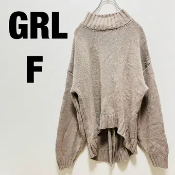 GRL 그레일 터틀넥 니트 피쉬테일 무지 심플