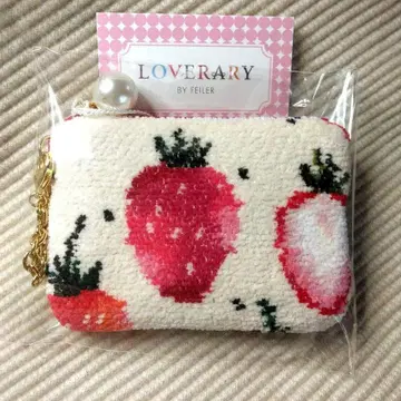 러브러리 [ 완판템 ] 스트로베리 도트 키&카드 파우치 파우치 페이러