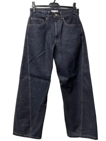 VINTAGE WASHED CURVED DENIM 인디고 블루 S