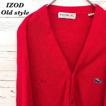 [ 초레어 ] 아이조드 IZOD 가디건 자수 로고 레드 N188