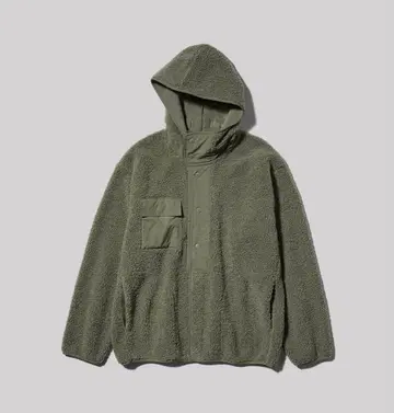 새상품 미사용품 GU 보아 플리스 스냅 후드티 XXL