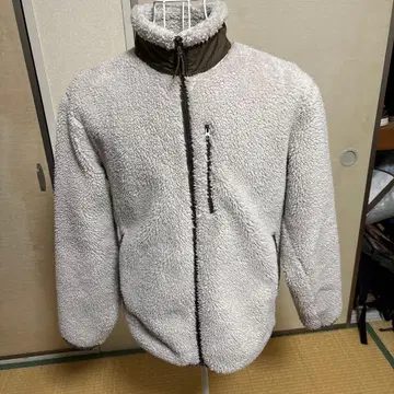 유니클로 보아 플리스 집업 자켓 크림