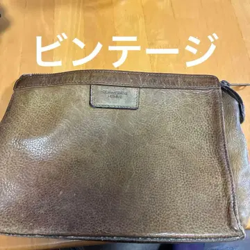 COMMODONE HOMME 브라운 가죽 클러치백