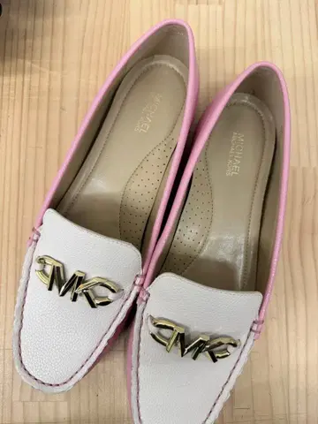 마이클코어스 여성용 모카신 플랫슈즈 골드 금장 장식