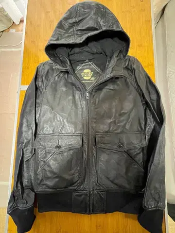 HYSTERIC GLAMOUR 후드 부착 가죽 아우터