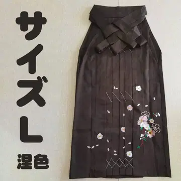 새상품 하카마 단품 자수 졸업식용 하카마 하카마만 L 사이즈 흑색