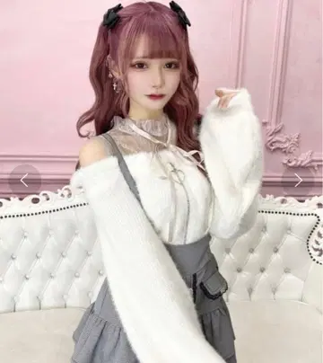 MARS 마즈 어깨 트임 니트 지뢰계 양산형 상의 여성용