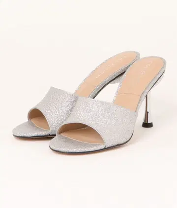 Demi 데미 리사이클 폴리에스테르 메탈릭 힐 뮬 실버 즉시 구매