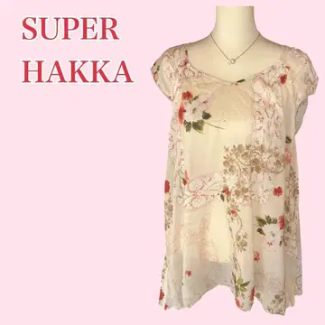 슈퍼 하카 꽃무늬 코튼 얇은 소재 튜닉 원피스
