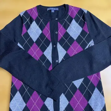 BROOKS BROTHERS 아가일 무늬 가디건 울