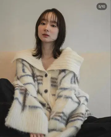 [ mideal ] plaid pattern cardigan 미나마츠