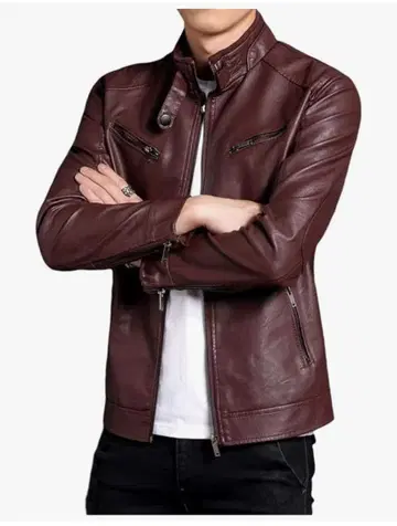 가죽 자켓 2XL 레드 브라운