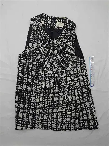 케이트 스페이드 실크 슬리브리스 상의 XS 블랙 계열 여성용