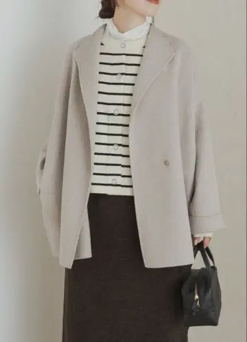 DOORS 울 리버 미들 가운 코트 L.GREGE