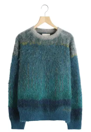 yoke tree jaquard mohair sweater 3