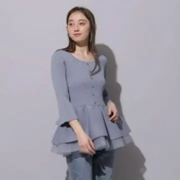 리랜드트루 레이어드 페플럼 풀오버