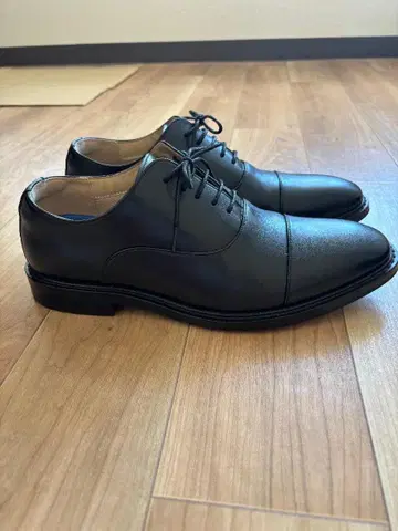 Foxsense 블랙 레더 드레스 슈즈