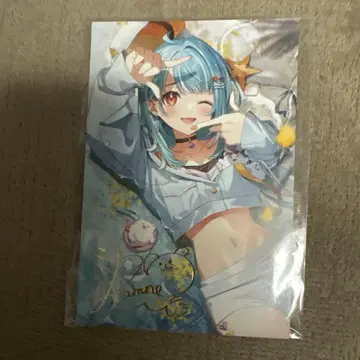 시라나미 라무네 생일 기념 2023 금박 엽서