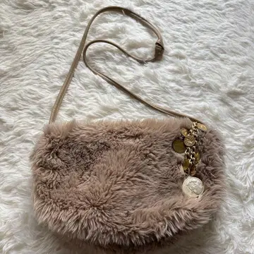 츠모리치사토 칼리 고양이 퍼 숄더백 2way