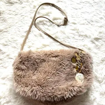 츠모리치사토 칼리 고양이 퍼 숄더백 2way