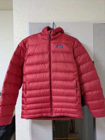 [ 미사용 ] 파타고니아 남성용 하이로프트 다운 후디 레드 S