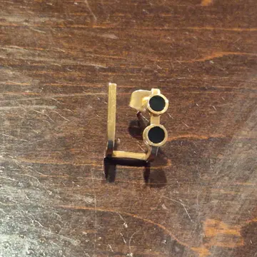 Fjord 골드 이중 서클 귀걸이(한쪽용)