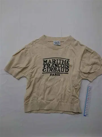 마리떼 프랑소와 저버 코튼 니트 반팔 상의 베이지 계열 여성용