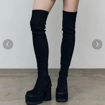 EMODA 에모다 스퀘어 핏 롱 부츠 니하이 부츠