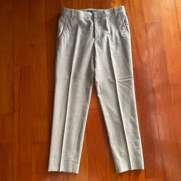 INDIVI 그레이 울 98% 팬츠