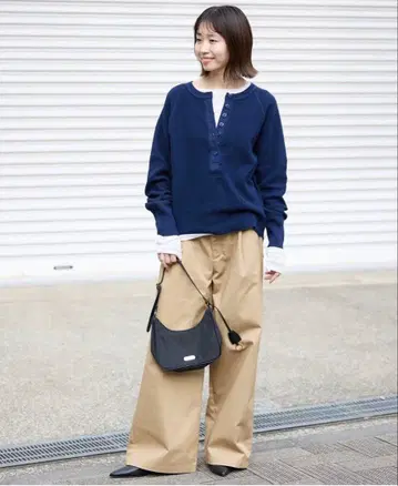 SLOVE IENA 베이지 와이드 팬츠 38