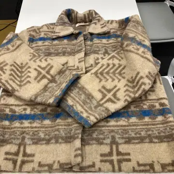 MILK BAR CLUB 기하학 패턴 플리스 자켓 M