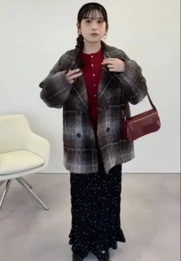 titivate 셔링 I라인 도트 스커트