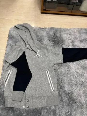 Jordan 후드 부착 후드티 그레이/네이비