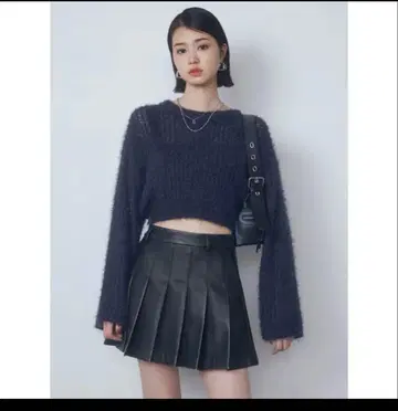 EMODA 빈티지 스타일 플리츠 미니 스커트