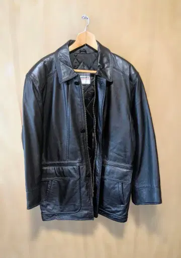 renoma 블랙 퀼팅 라이닝 가죽 자켓