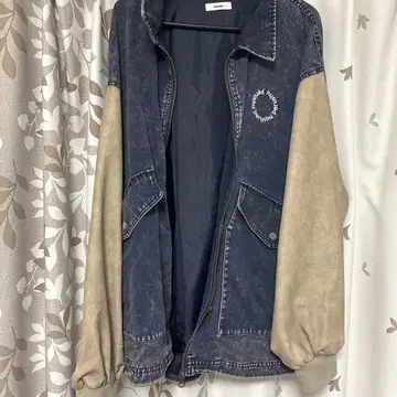 데님 자켓 네이비 베이지