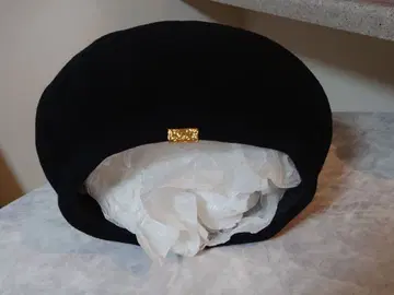 새상품 CA4LA 블랙 울 베레모