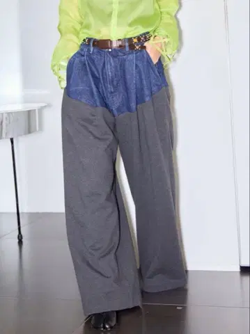 TANAKA for CITYSHOP CITYSHOP 콤비 소재별 팬츠