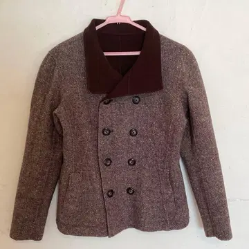 리버서블 더블 브레스트 자켓 울 혼방