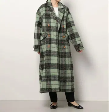 jouetie 맥시 체스터 코트 그린