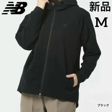 새상품 뉴발란스 여성용 니트 자켓 플리스 후드티 블랙