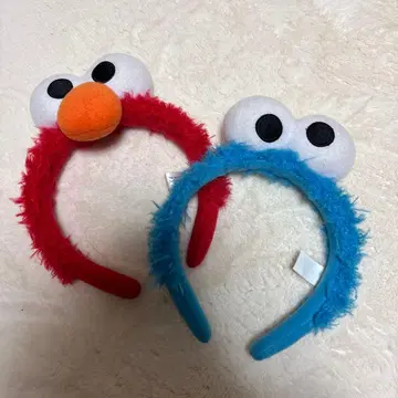 엘모 쿠키 몬스터 머리띠 2세트