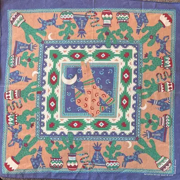 80's, 90's 빈티지 반다나 RN16463 아메리카 원주민 미국제